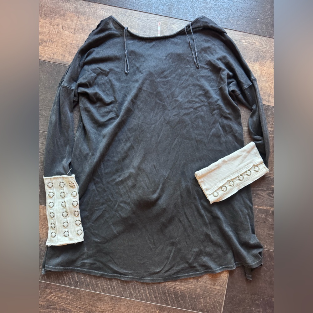 🖤 Free People Lace-Up Long Sleeve Top 🖤 XS - Picture 5 of 6